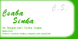 csaba sinka business card